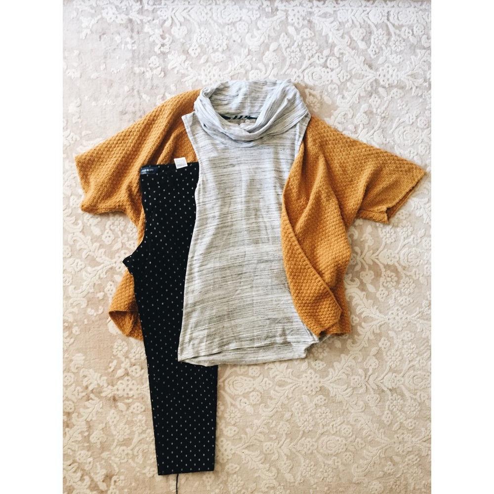 Anthropologie heathered cowl knit sleeveless top